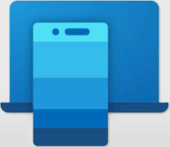 The Microsoft Phone Link icon, a phone standing in front of an open laptop